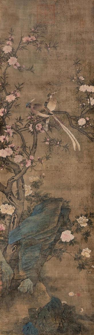 恽寿平 花鸟 立轴