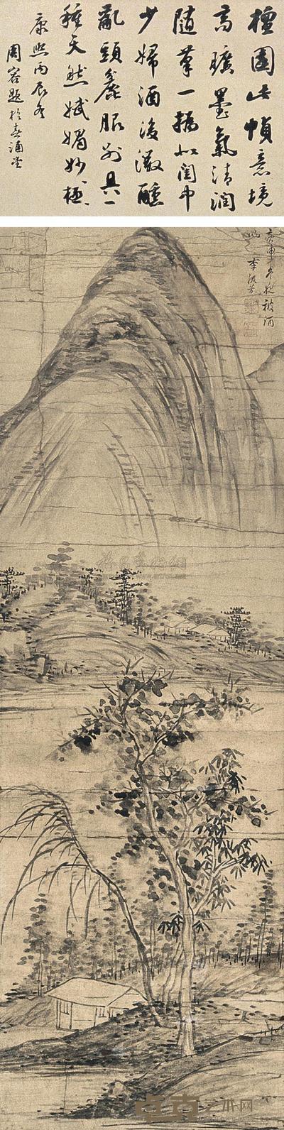 李流芳 山水 镜心 90×29cm