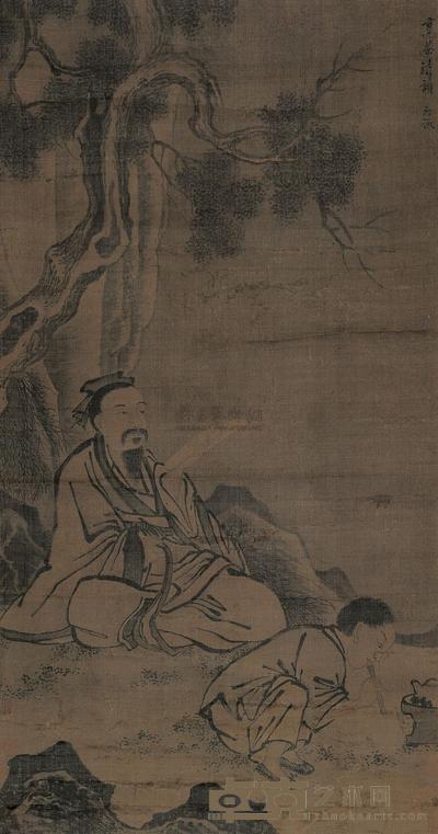 佚名 山水 立轴 145×75cm