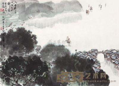 宋文治 1965年作 江南水乡 镜心 34×46cm