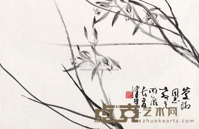 陈佩秋 1976年作 兰花 镜心 34×53cm