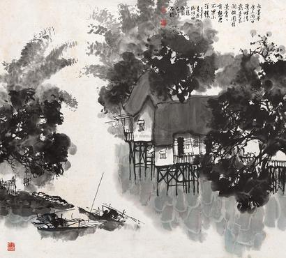 张石培 水乡 镜心