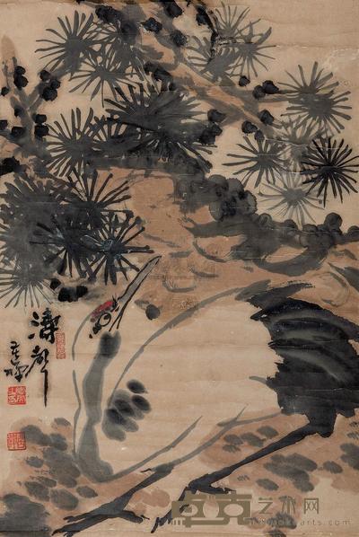 李苦禅 涛声 立轴 86×46cm