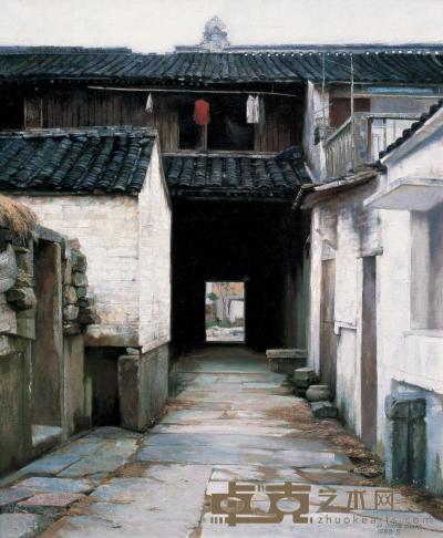 李忠良 1988年作 小巷 77×62cm