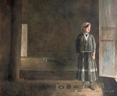 袁正阳 1989年作 有两扇门的屋 65×79cm