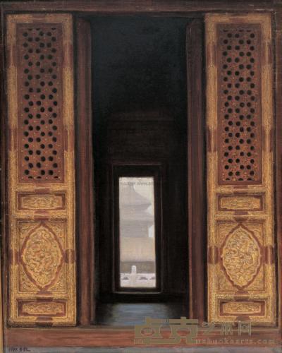 李凯 1989年作 故宫的穿堂 100×79cm