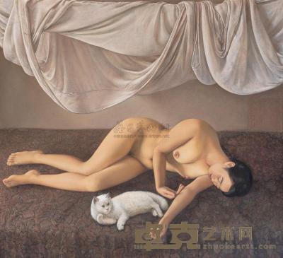 杨飞云 女人与猫 115×126cm