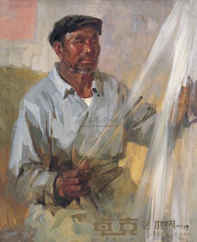 宋惠民 1973年作 老渔民 80×65cm