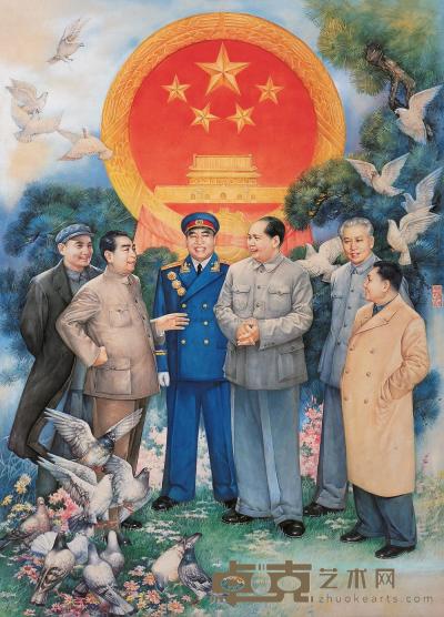 刘熹奇 1987年作 开国元勋 149×100cm