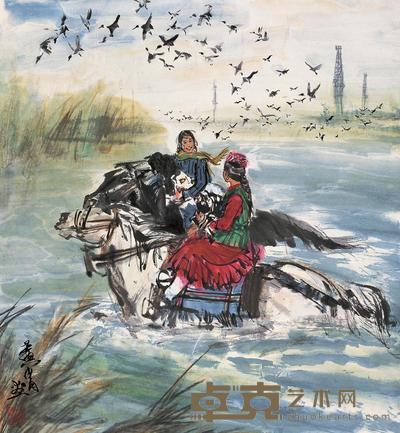 黄胄 青春无限 立轴 74×69cm