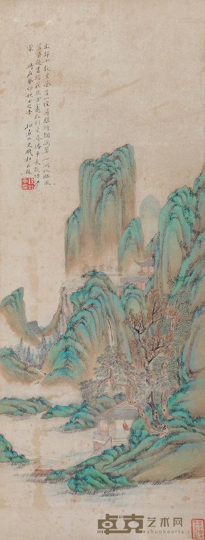 钱杜 山水 立轴 81×30cm