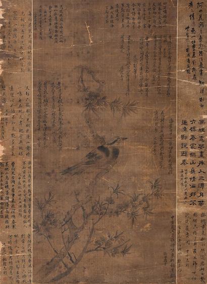 恽寿平 （传） 桃花山鸟图 立轴