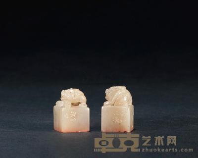 胡镢 刻“蒋汝藻印”“孟苹”印 2.4×1.5×1.5cm×2