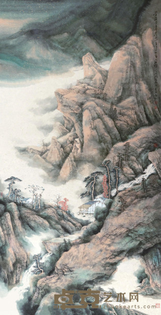 晏明 2005年作 云卷溪山 镜心 174×92.5cm