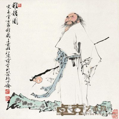 范曾 1981年作 雅韵图 立轴 67×67cm
