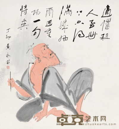 黄永玉 1987年作 唐诗故事 立轴 95×87cm