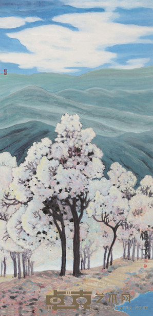 杨佴旻 太行五月 镜心 137.5×68.5cm