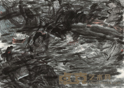 赵绪成 2000年作 大唐奔放图 镜心 125×172cm