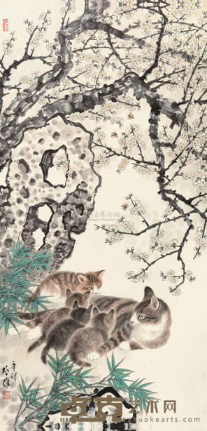 方楚雄 2011年作 母子情深 镜心 137×69cm