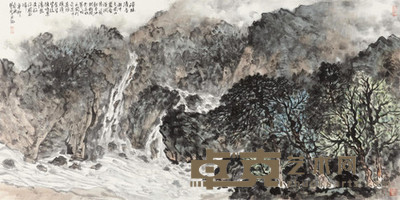 方楚乔 2011年作 溪林清音 镜心 69×138cm