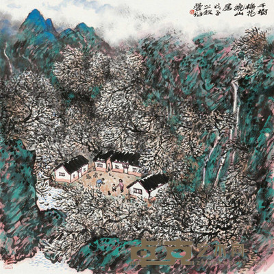 林丰俗 2008年作 千树梅花绕山居 镜心 69×69cm