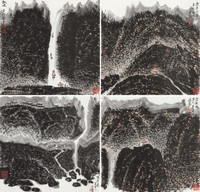 秦默 2011年作 山水 （四帧） 镜心