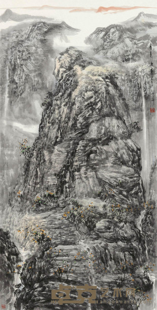 祁海峰 2010年作 春意 镜心 136×68cm