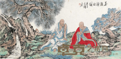 范扬 2010年作 菩提禅悟图 镜心 71×144cm