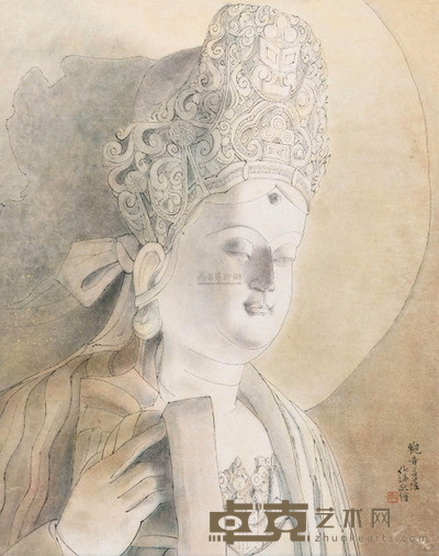 白伯骅 观音 镜心 79×64cm