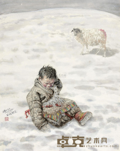孙晓材 2011年作 迷途的羊羔 镜心 119×94cm