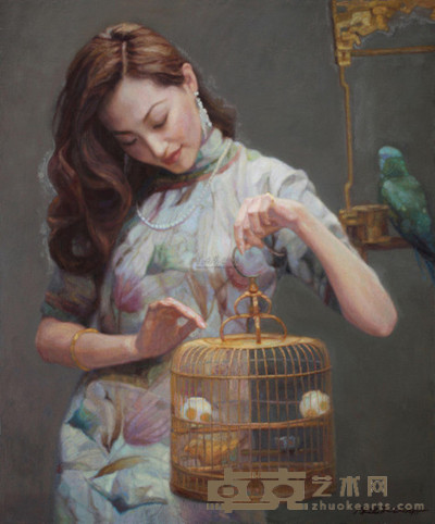 陈逸飞 1998年作 海上旧梦 120×100cm