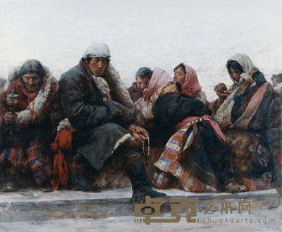 张利（写实画派） 2009年作 远方朝圣者 130×160cm