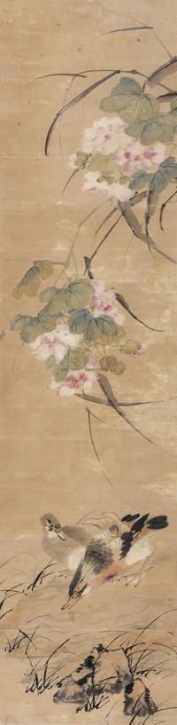 吴笠仙 芙蓉双鸭 立轴