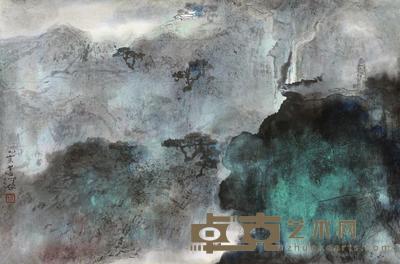 杨善深 夏山行旅图 镜心 45×69cm