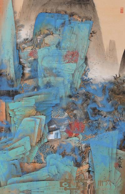 祁恩进 溪山清韵图 镜心 66×44cm