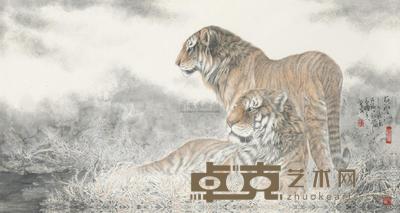 曹俊 2012年作 在河之洲 立轴 50×96.5cm