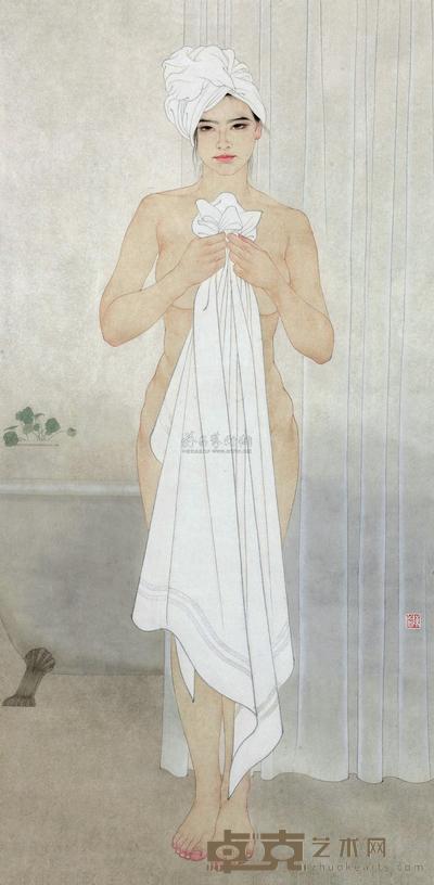 陈治 浴 镜心 88.5×45cm