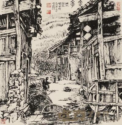 张仃 1996年作 麦季 镜心 68×68cm