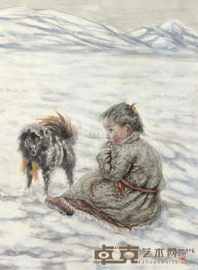 孙晓材 2011年作 雪域守望 镜心 122.5×91.5cm