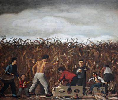 段建伟 1990年作 玉米地 110×125cm