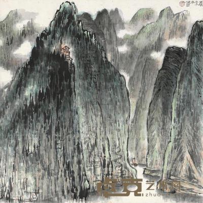 陈佩秋 1972年作 出峡 立轴 56×56cm