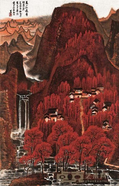 李可染 1964年作 万山红遍 镜心 131×84cm