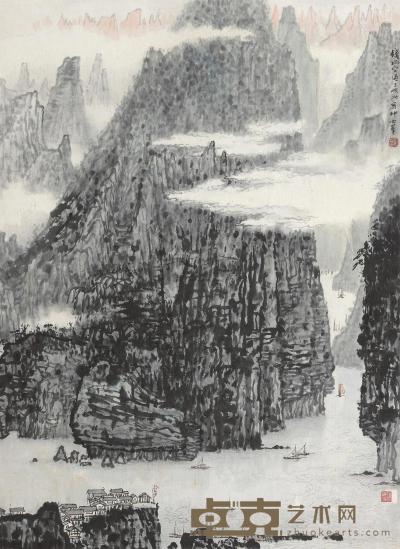 钱松嵒 神女峰 镜心 103.5×75cm
