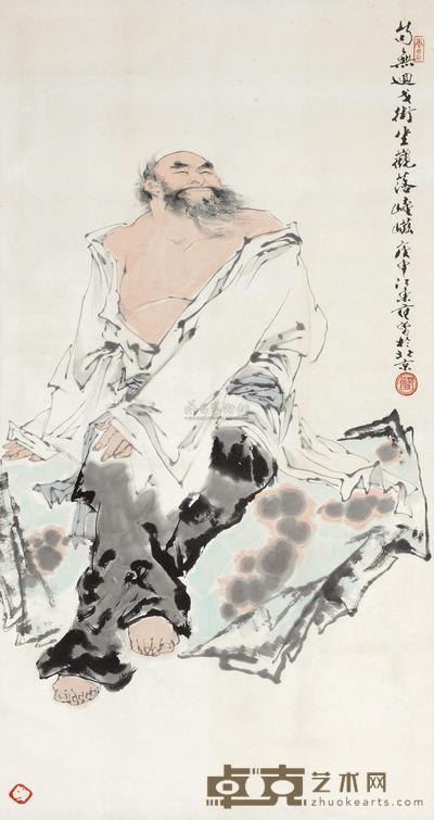 范曾 1980年作 人物 镜心 131×65cm