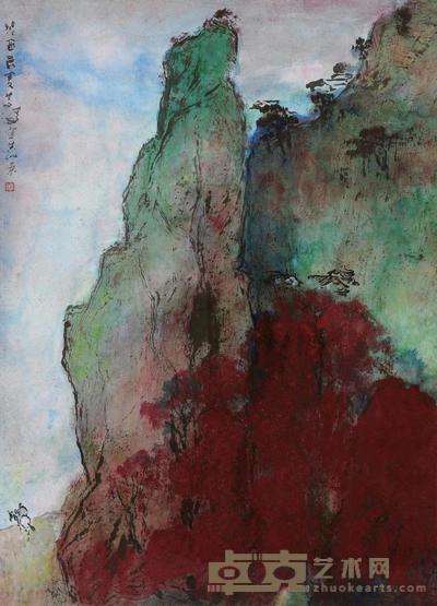 杨善深 1993年作 黄山景 镜心 68×50cm