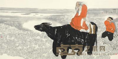 袁武 2012年作 紫气东来 镜心 124×246cm