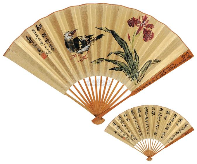 郭风惠 白头翁·行书七言诗 成扇