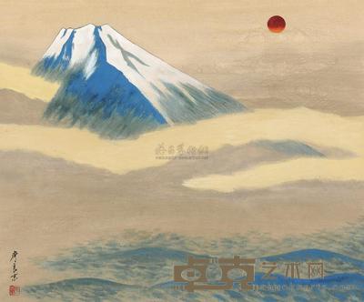 齐良末 雪山红日 硬片 50×60.3cm