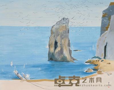 齐良末 闲鸥自往来 镜片 82.5×103cm