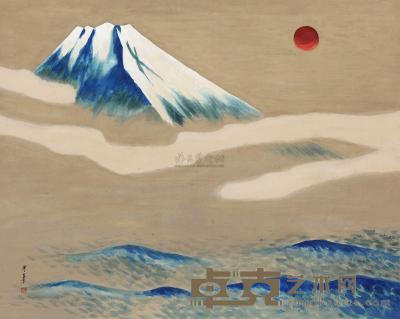 齐良末 雪山红日 镜片 74×93cm